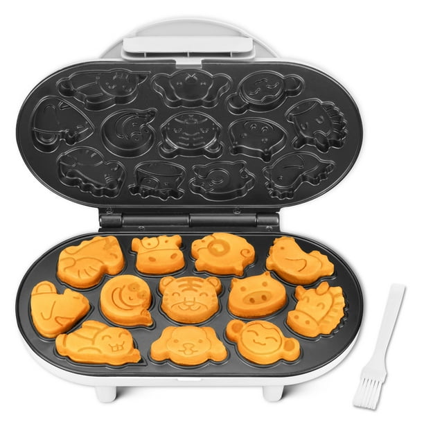 Mini Máquina para Waffles con 12 Moldes de Animales SugarWhisk para Niños