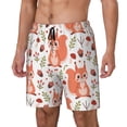 thumbnail image 2 of Uemuo Squirrel And Pattern Mens Swim Trunks Quick Dry Board Shorts with Mesh Lining, Stretch Beach Shorts Quick Dry No-Chafing Board Shorts-Small, 2 of 9