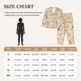 thumbnail image 5 of Uemuo Coffee Time Pattern Womens Pajama Sets,PJ Set for Women,Pajamas for Women Logo,Long Sleeve Pajama Set for Women,Soft Long Sleeve Top With Pants-X-Large, 5 of 9