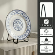 4 Pack Plate Stands for Display - 6 Inch Stand + Metal Frame holder stand Picture, Decorative Plate, Book, Photo Easel