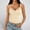 Beige, variant on Womens Tank Tops with Built in Bra Summer Adjustable Spaghetti Straps Camisole Ribbed Cami Tanks Lace Trim Cami(Brown,XS)