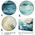 thumbnail image 3 of Designart "Teal Yellow Ocean Charm Pastoral III" Modern Floater Framed Canvas Print, 3 of 7