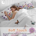 thumbnail image 4 of Cal King 4 Piece Bedding Set Farm Watercolor Flowers Butterflies Soft Breathable Duvet Cover and Pillowcase,Country Floral Art Duvet Cover Set Washable Bed Sheets for Bedroom Dormitory Guest Room, 4 of 8