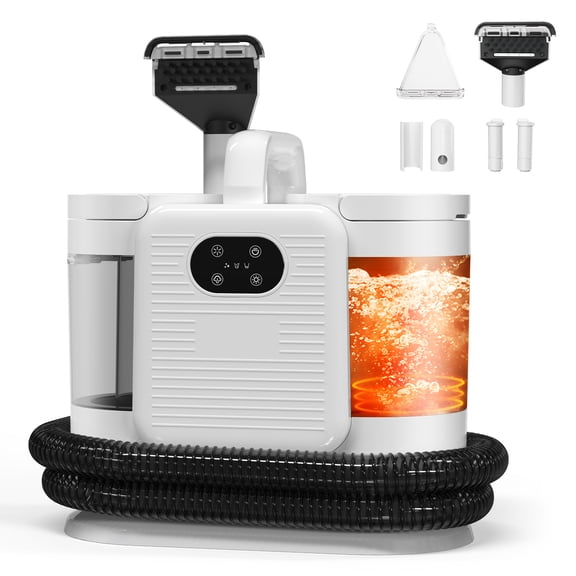 OMESER Portable Carpet Cleaner with Steam Sterilize 18Kpa 1650W Deep Cleaning Machine for Spot Upholstery Auto