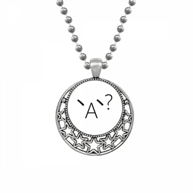 Charmant Visage Perplexe Expression Colliers Pendentif Rétro Lune Étoiles Bijoux