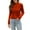 Orange, variant on Women's Mock Neck Sweater, Soft Worsted Yarn Knit Pullover Top with Long Sleeve Comfort Fit, Breathable Lightweight Design for Spring Summer Fall, Daily Casual Wear and Outdoor Activities Beige L