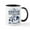 White/Black Inside, variant on CafePress - The Mountains Are Calling Mug - 11 oz Ceramic Mug - Novelty Coffee Tea Cup