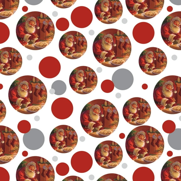 Christmas Holiday Santa Milk and Cookies Premium Gift Wrap Wrapping Paper Roll