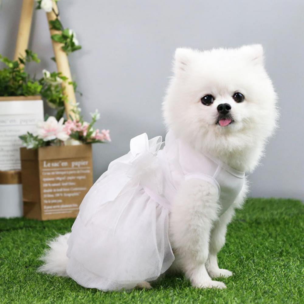 Holidays and Taking Photos Black Cute Flower Girl Dog Dress Pet Clothes Perfect for Daily Wear Beautiful Pet Puppy Skirt Full of Flower Patterns