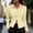 Light Yellow, variant on Womens Tops Striped Lapel Long Sleeved Slim Button Down Shirt Work Commuting Casual Elegant Top Blouses for Women Dressy Casual