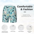 thumbnail image 5 of Lsque Mens Swim Trunks Sea Life Pattern - Bathing Suit Compression Liner - Beach Swim Shorts Swimwear - (S-3XL) - Stretch Quick Dry -3X-Large, 5 of 9