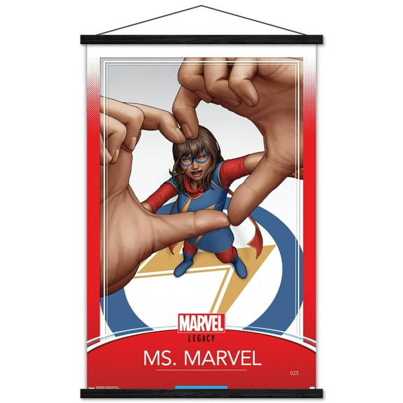 Marvel Comics - Ms. Marvel - Ms. Marvel #25 Wall Poster with Wooden Magnetic Frame, 22.375" x 34"