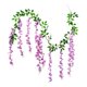 thumbnail image 1 of Flores de glicina simuladas, planta llorona artificial con flores, enredadera de glicina con flores artificiales para guirnalda, decoración de pared para arco de boda, 1 of 8