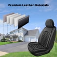 thumbnail image 4 of Car Seat Covers,Full Set for GMC Sierra 1500 2019-2025 5 Seats Waterproof Leather Seat Cover Automotive Seat Protector Black,Full Set(2 Row 5 Seats), 4 of 11