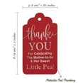 thumbnail image 5 of Inkdotpot Silver Foil Paper Hang Tags ThankYou For Celebrating The Mother To Be Baby Shower Favor Tags 100 Pack, 5 of 6