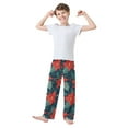 thumbnail image 2 of FORMRS Boys Pajama Pants with Pockets Size 6-8Y Kids Lounge Sleep Bottoms, Christmas Berries, 2 of 8