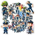 thumbnail image 3 of 35pcs-50pcs Cartoon Stickers Police Stickers Funny Kids Stickers Stationery Stickers for Laptops Suitcase Guitar, 3 of 9
