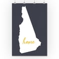 thumbnail image 3 of New Hampshire, Home State, White on Gray (36x54 Giclee Gallery Art Print, Vivid Textured Wall Decor), 3 of 3