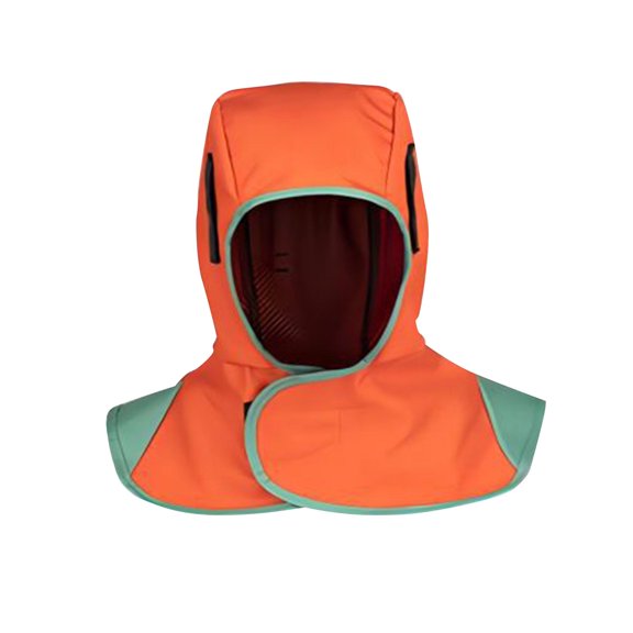 Capucha de soldadura de protección completa a prueba de polvo Resistente al desgaste Ligero Ignífugo Reutilizable Lavable para soldador Máscara facial Naranja DYNWAVEMX Capucha de soldadura transpirable