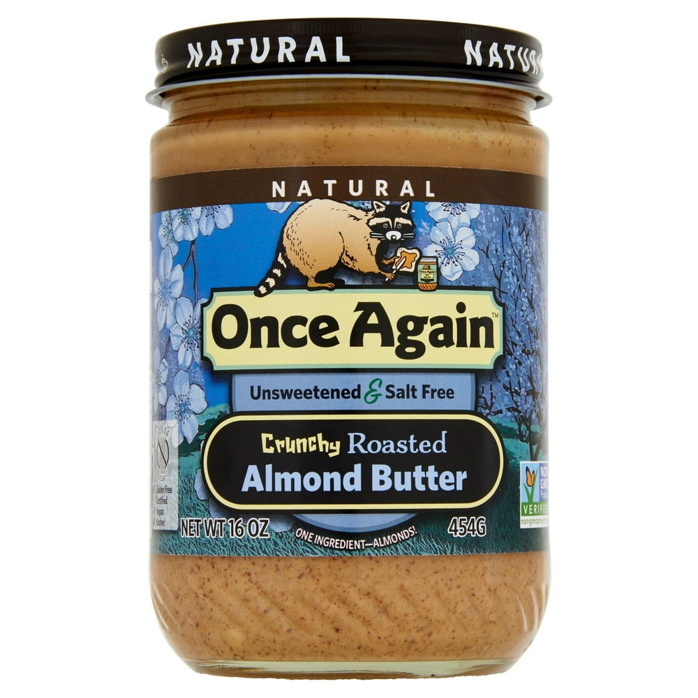 Once Again Natural Crunchy Roasted Almond Butter, 16 oz, 6 pack