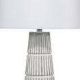 thumbnail image 3 of Benjara BM263654 Table Lamp with Cement Conical Engraved Vertical Lines Base, Gray, 3 of 5