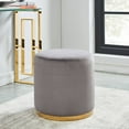 !nspire Round Velvet Ottoman