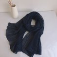 thumbnail image 1 of SHENMO Cotton and linen pleated scarf (1 piece), plain crepe scarf, 1 of 3