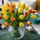 thumbnail image 5 of Cateissary 10 Piezas de Flores Artificiales Decorativas Falsas Naranja, 5 of 6