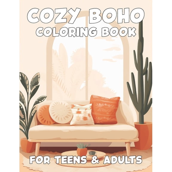 Cozy Boho Coloring Book for Teens and Adults (Paperback)