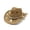 Khaki, variant on Straw Hat for Women Men Western Cowboy Hat Woven Hollow Out Wide Brim Sun Hat with Chin Strap Khaki One Size