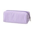 thumbnail image 3 of Seersucker Pencil Case Student Desk Organizer Pouch Rectangular Zipper Stationery Storage Bag for School Office Travel, 3 of 4
