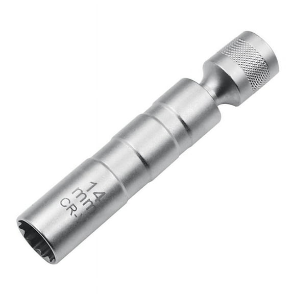 14mm Magnetic Swivel for Spark Plug Socket With 12-Point 1mm Thin Wall for Spark Plug Socket 3/8-Inch Drive Removal Tool