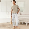 thumbnail image 3 of Luniro Womens 2 Piece Matching Sets Sweater Top Lounge Casual Pants Set Summer Travel Outfits 2025, 3 of 11