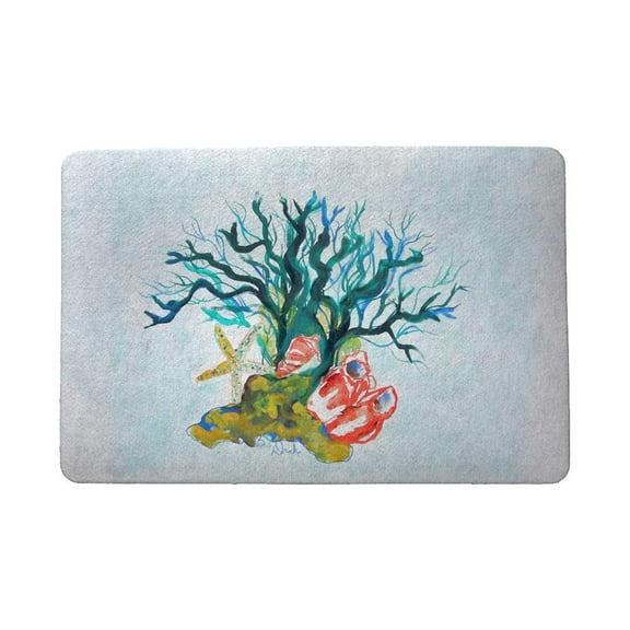 Starfish Coral Shells Door Mat 18"x26"