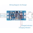 thumbnail image 2 of HUGFEGWE Lithium Battery Charging Discharging Protector Module Step Down/UP Power Supply Converter (Color : 6.5V-40V to 4.2V 5V) CJB91-135468, 2 of 4