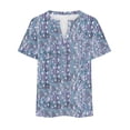 thumbnail image 3 of Birdeem Blouses pour Femmes T-Shirt à Manches Courtes Imprimé Décontracté Col Rond Ample, 3 of 9