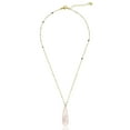thumbnail image 2 of Bohemian Pink Kunzite Boho Teardrop Gold over Sterling Silver Chain Necklace, 2 of 6