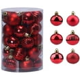 thumbnail image 1 of Christmas Tree Balls 34 Pieces Christmas Ball Set Christmas Decorations Tree Balls Tree Decorations For Christmas Matt, Glittering Decorative Balls For Hanging Up Door Decorations Christmas Tree, 1 of 7