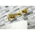 thumbnail image 3 of Kingston Brass KS6127DL Concord Double-Handle Wall Mount Bathroom Faucet, Brushed Brass, 3 of 8
