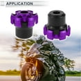 thumbnail image 3 of 13.5mm Motorcycle Slider Frame Aluminum Alloy Wheel Fairing Protection Crash Pad Protector Guard 53mm 48mm Screws Hex Key Purple 1 Set, 3 of 7