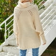 thumbnail image 6 of Fesfesfes Women Sweaters Casual Cable Pullover Bat Sleeve Loose Women Sweaters Turtleneck Sweater Plus Size $10, 6 of 9