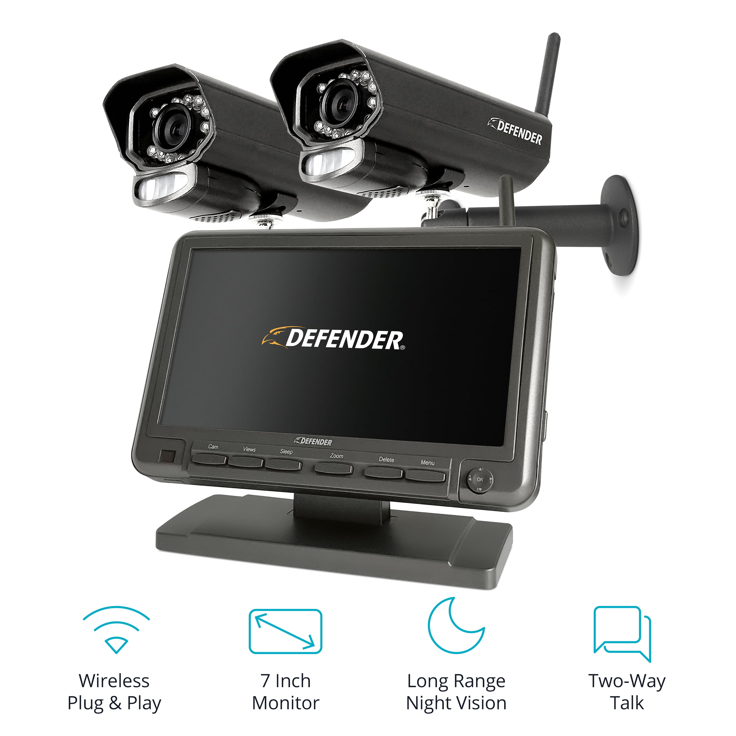 Defender PhoenixM2 Digital Wireless 7" Monitor DVR Security