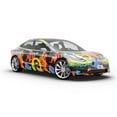 thumbnail image 6 of Rwraps Graffiti Black Evolution Matte Vinyl Film Wrap 59in x 5ft Vinyl Vehicle Car Film Sheet Roll, 6 of 9