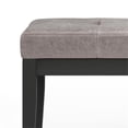 thumbnail image 3 of Lacey 43" W Rectangle Tufted Ottoman Bench in Distressed Gray Taupe Faux Leather, 3 of 10