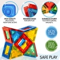 thumbnail image 6 of SUNNY AUNTIE Magnetic Tiles 180 PCS XL Set with Storage Bag – Magnetic Building Tiles for Kids Ages 3-8, STEM Magnet Construction Toy for Boys & Girls, 6 of 6