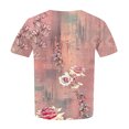 thumbnail image 5 of Patlollav Plus Size Tops For Women Trendy Floral Print Short Sleeve Tshirt Lightweight Crewneck Tee Shirts Casual Loose Pullover Tee, 5 of 5