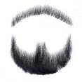 thumbnail image 1 of CliCling Cabello Humano Cara Falsa Barba y Bigote Disfraz Negro Barba para Adultos Hombres Maquillaje Realista Encaje Barbas Falsas Invisibles, 1 of 5