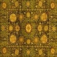 thumbnail image 1 of Ahgly Company Machine Washable Indoor Square Abstract Yellow Modern Area Rugs, 7' Square, 1 of 4