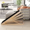 thumbnail image 3 of Foldable Dog Ramp for Bed & Couch - Adjustable Pet Ramp with Carpet | Large Dogs & Cats | Natural Pine Wood | Easy Storage | 35.4" L, 3 of 7