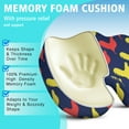 thumbnail image 5 of Premium Chickens Pattern Memory Foam Seat Cushion Ergonomic Chair Pad for Office Chair, Car, Airplane & Bleachers Sciatica, Tailbone Hip & Back Pain Relief - Chair Cushion for Long Office Workers., 5 of 5